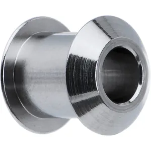 0 Gauge Stainless Steel Screw Fit Tunnel Plug Set