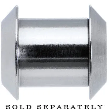0 Gauge Stainless Steel Screw Fit Tunnel Plug Set