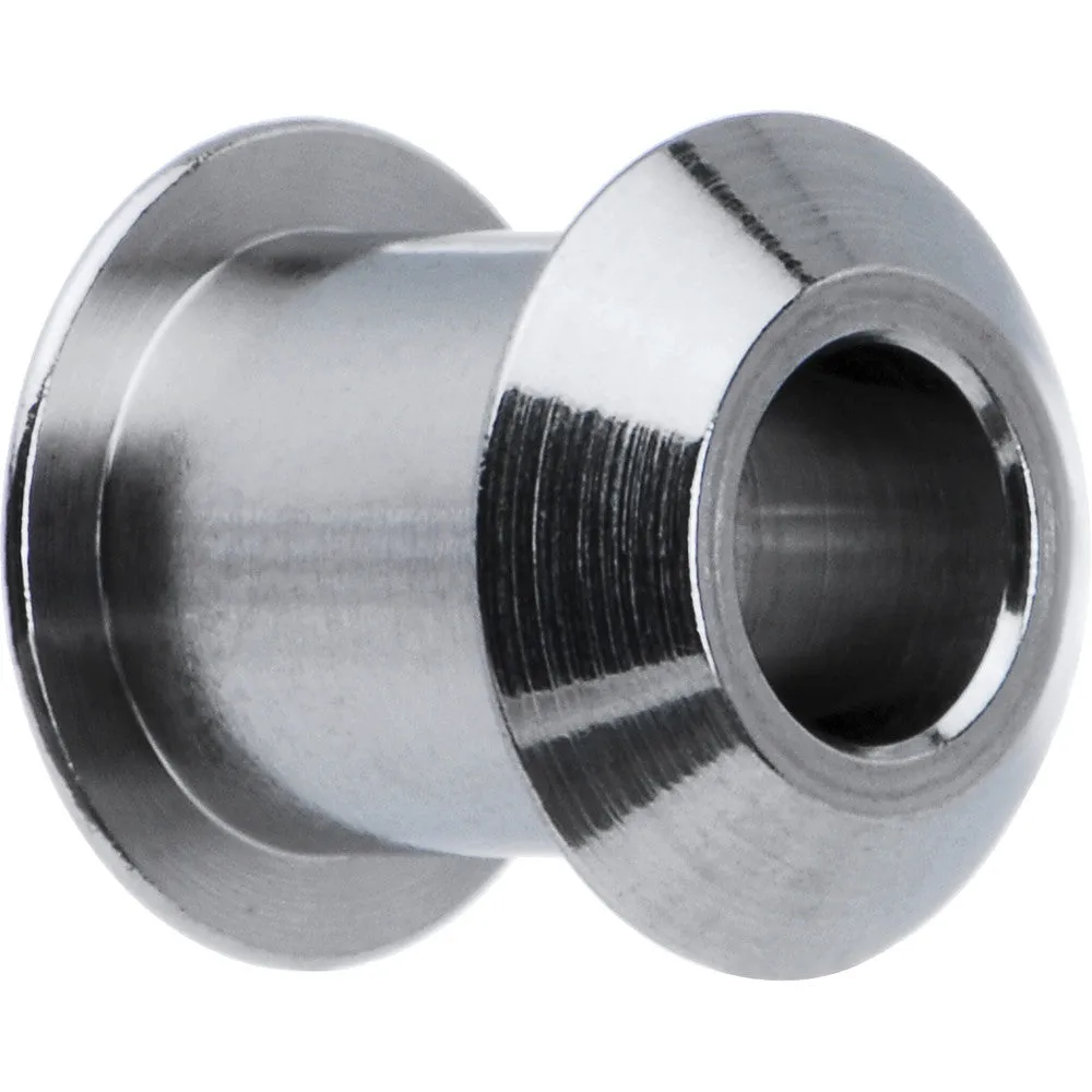 0 Gauge Stainless Steel Screw Fit Tunnel Plug Set