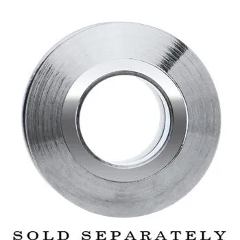 0 Gauge Stainless Steel Screw Fit Tunnel Plug Set