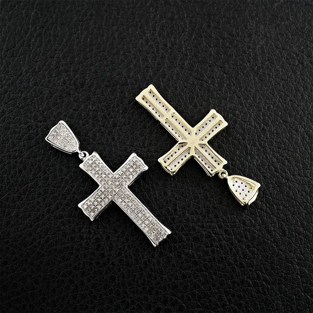 10k Yellow Gold Diamond Cross Pendant 0.34 Ctw