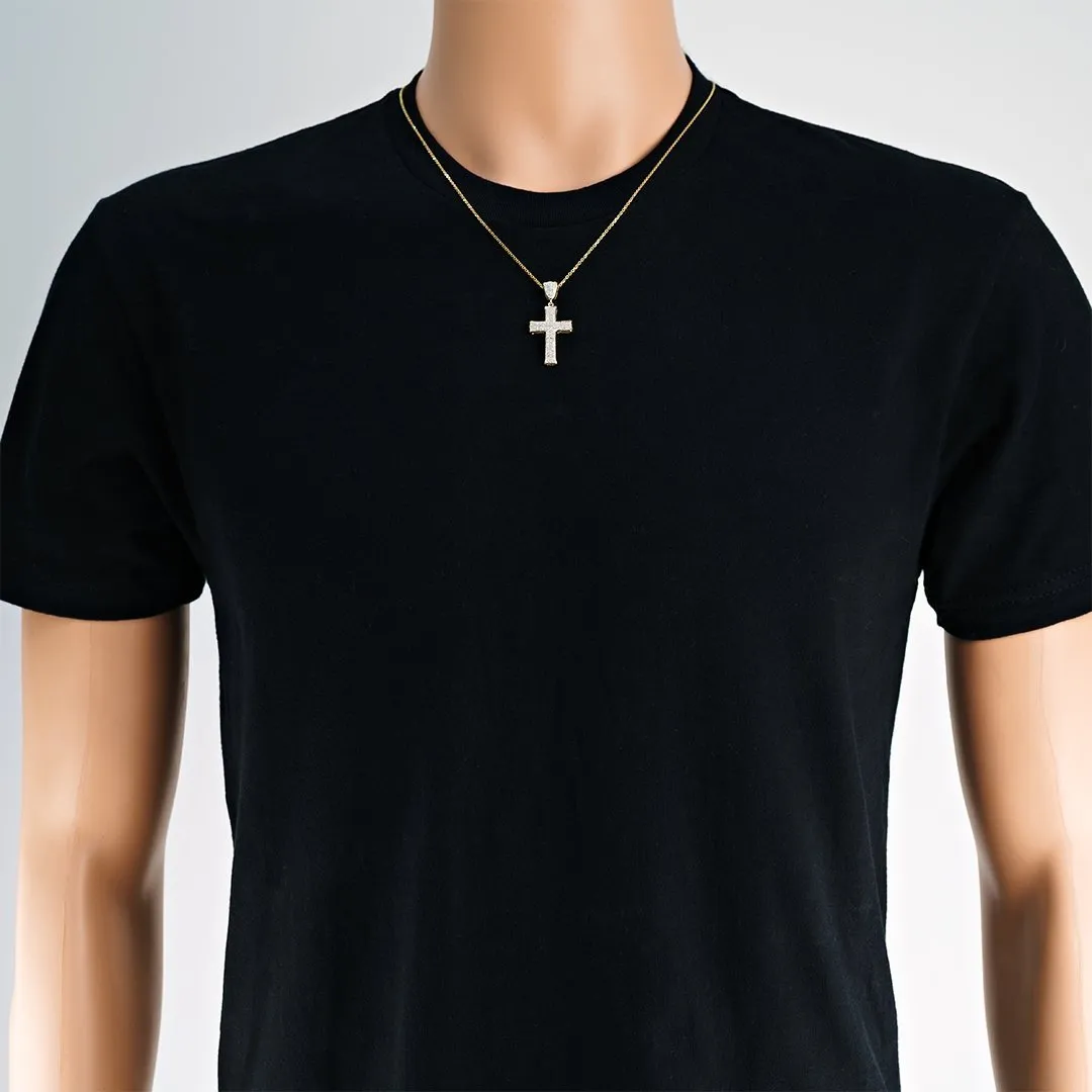10k Yellow Gold Diamond Cross Pendant 0.34 Ctw