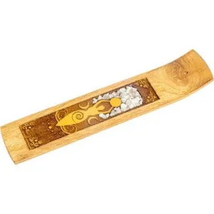 10" Wooden Incense Burner Moon Goddess