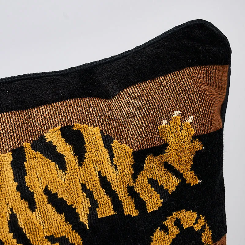 12X20 SCHUMACHER JOKHANG TIGER PILLOWS BROWN BLACK