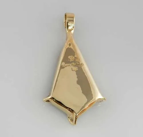 14kt Gold Azurmalachite Pendant