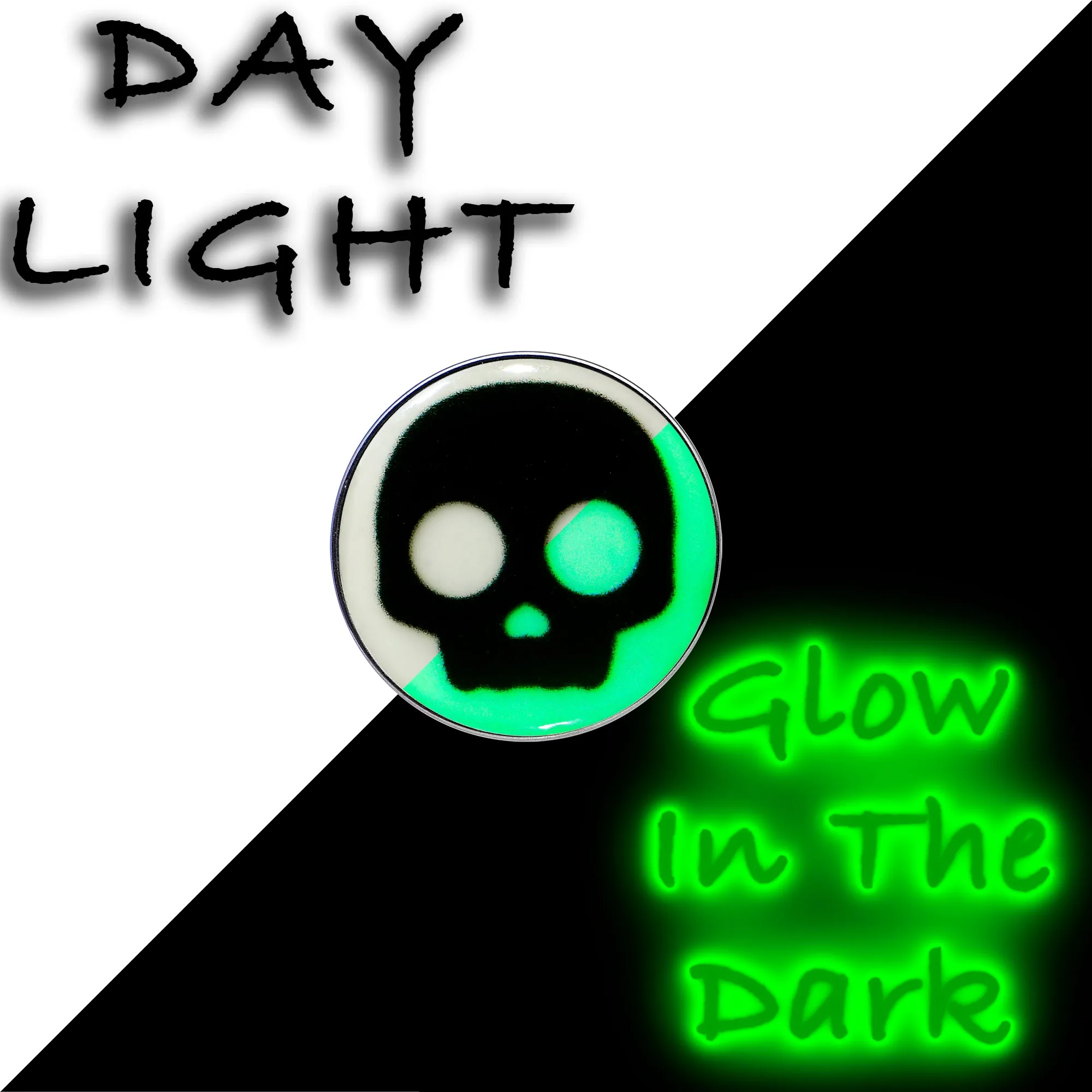 16 Gauge 1/4 Glow in the Dark Simple Skull Tragus Cartilage Earring