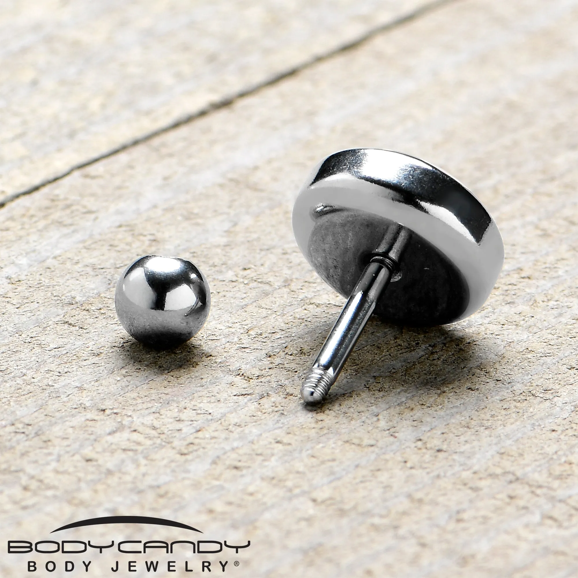 16 Gauge 1/4 Glow in the Dark Simple Skull Tragus Cartilage Earring