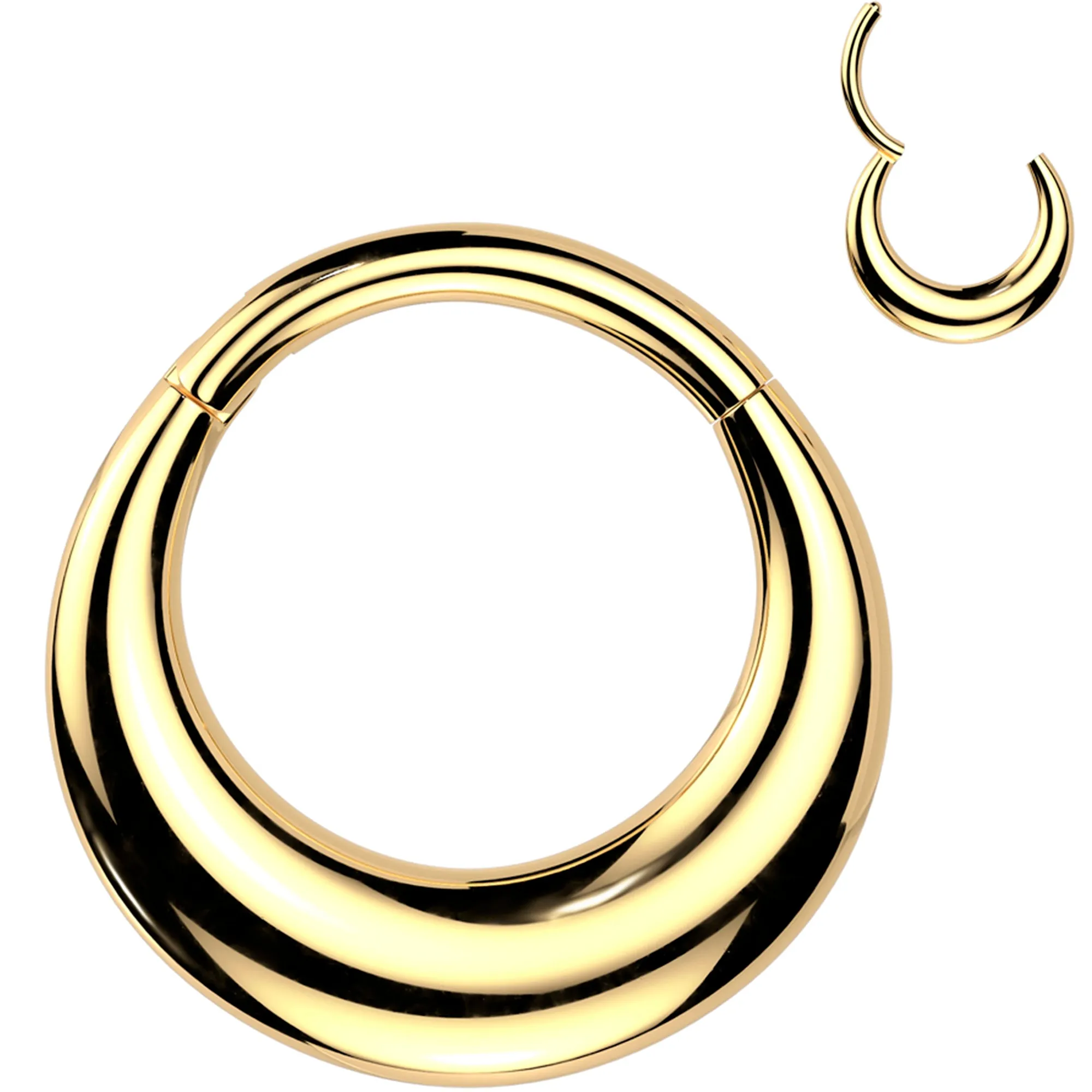 16 Gauge 3/8 Simplicity Thick Gold Tone Precision Hinged Segment Ring