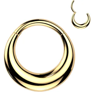 16 Gauge 3/8 Simplicity Thick Gold Tone Precision Hinged Segment Ring