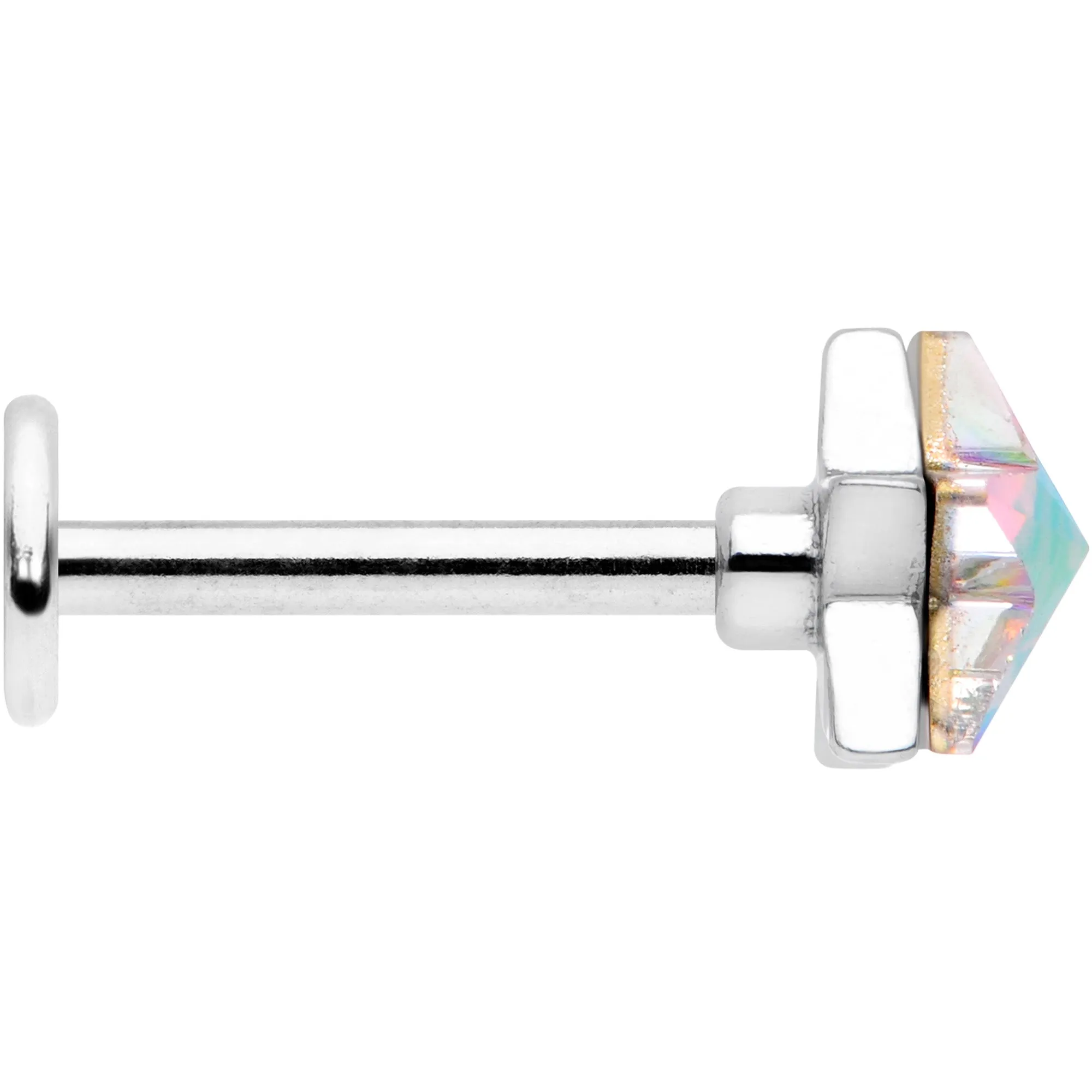 16 Gauge 5/16 Aurora Gem Simple Star Labret Monroe Tragus