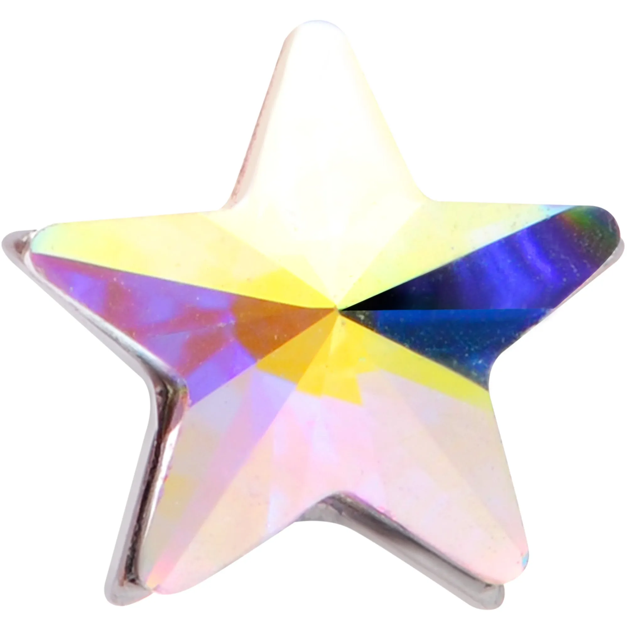 16 Gauge 5/16 Aurora Gem Simple Star Labret Monroe Tragus