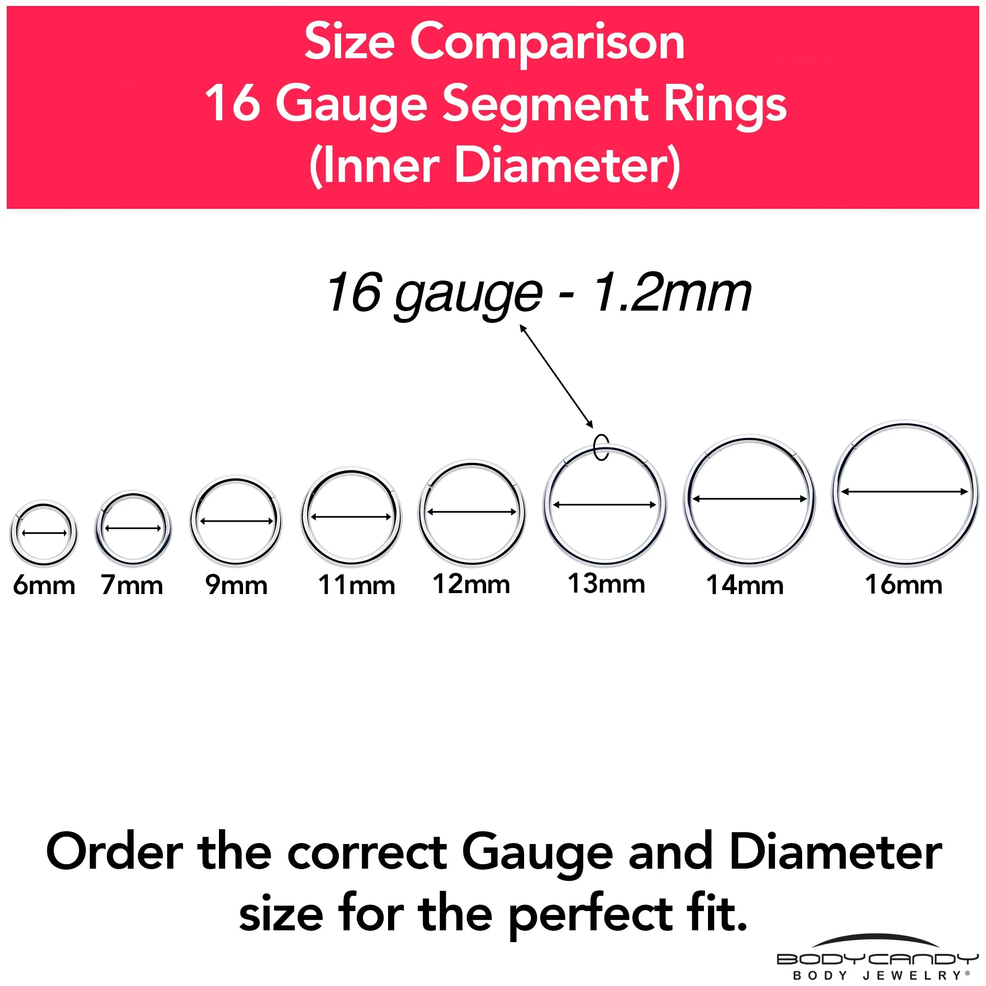 16 Gauge 7mm 316L Surgical Steel Precision Hinged Segment Hoop