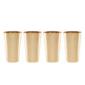 16 Oz Gold All-Purpose Cups, Set Of 4