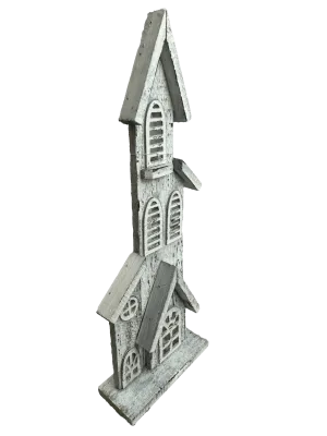 16" Wooden House: White - 63544WT