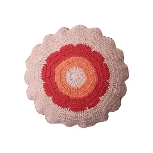 18" Cottagecore Crocheted Pillow