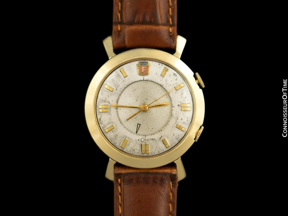 1955 Jaeger-LeCoultre Memovox Vintage Mens Wrist Alarm, 10K Gold Filled - Ford Motor Co.