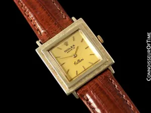 1960's Rolex Cellini Mens Midsize / Large Ladies Handwound Watch, Champagne Dial - 14K Gold