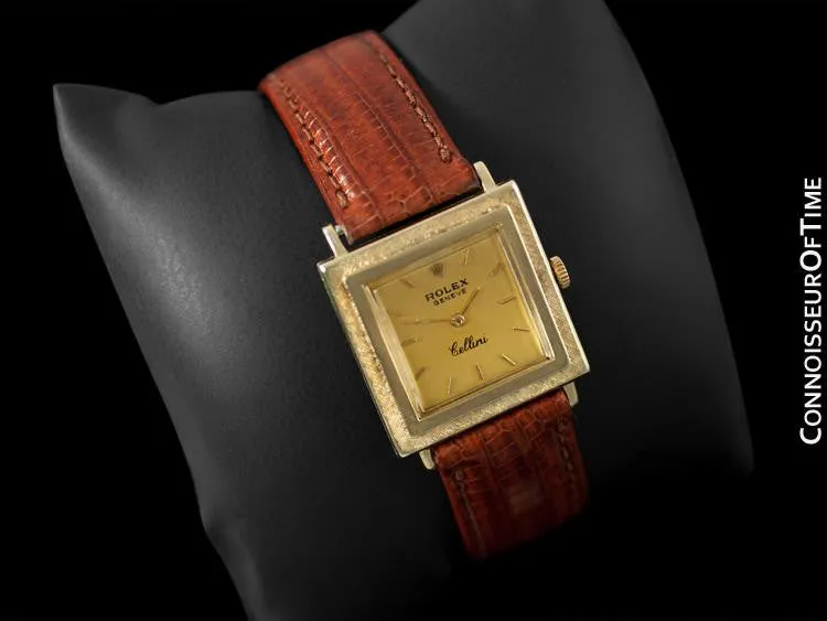 1960's Rolex Cellini Mens Midsize / Large Ladies Handwound Watch, Champagne Dial - 14K Gold