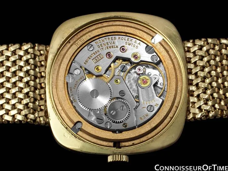1970's Rolex Vintage Mens Cellini Style Dress Watch - 14K Gold