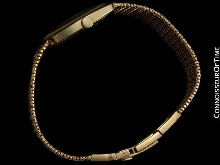 1970's Rolex Vintage Mens Cellini Style Dress Watch - 14K Gold