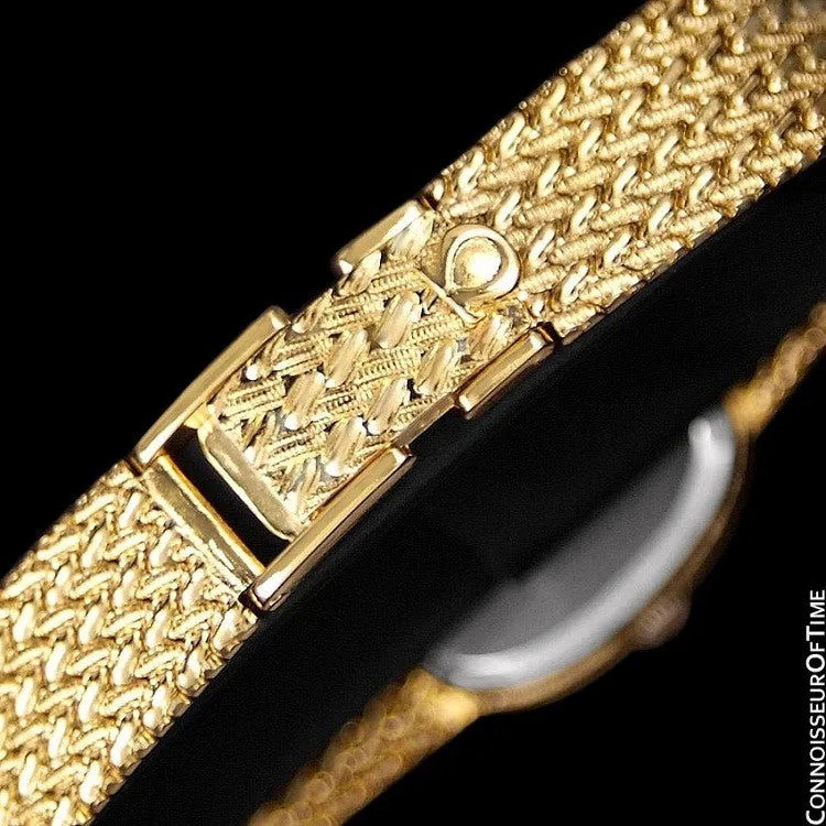 1980's Omega De Ville Vintage Ladies Handwound Dress Watch - 18K Gold Plated and Stainless Steel
