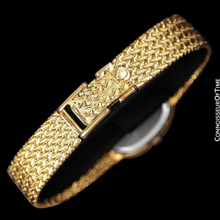 1980's Omega De Ville Vintage Ladies Handwound Dress Watch - 18K Gold Plated and Stainless Steel