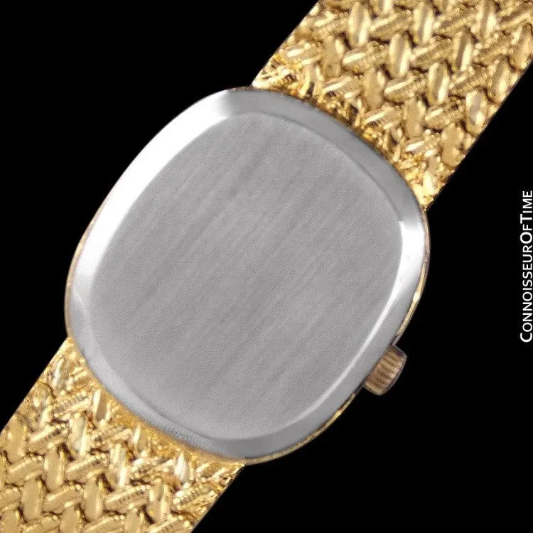 1980's Omega De Ville Vintage Ladies Handwound Dress Watch - 18K Gold Plated and Stainless Steel