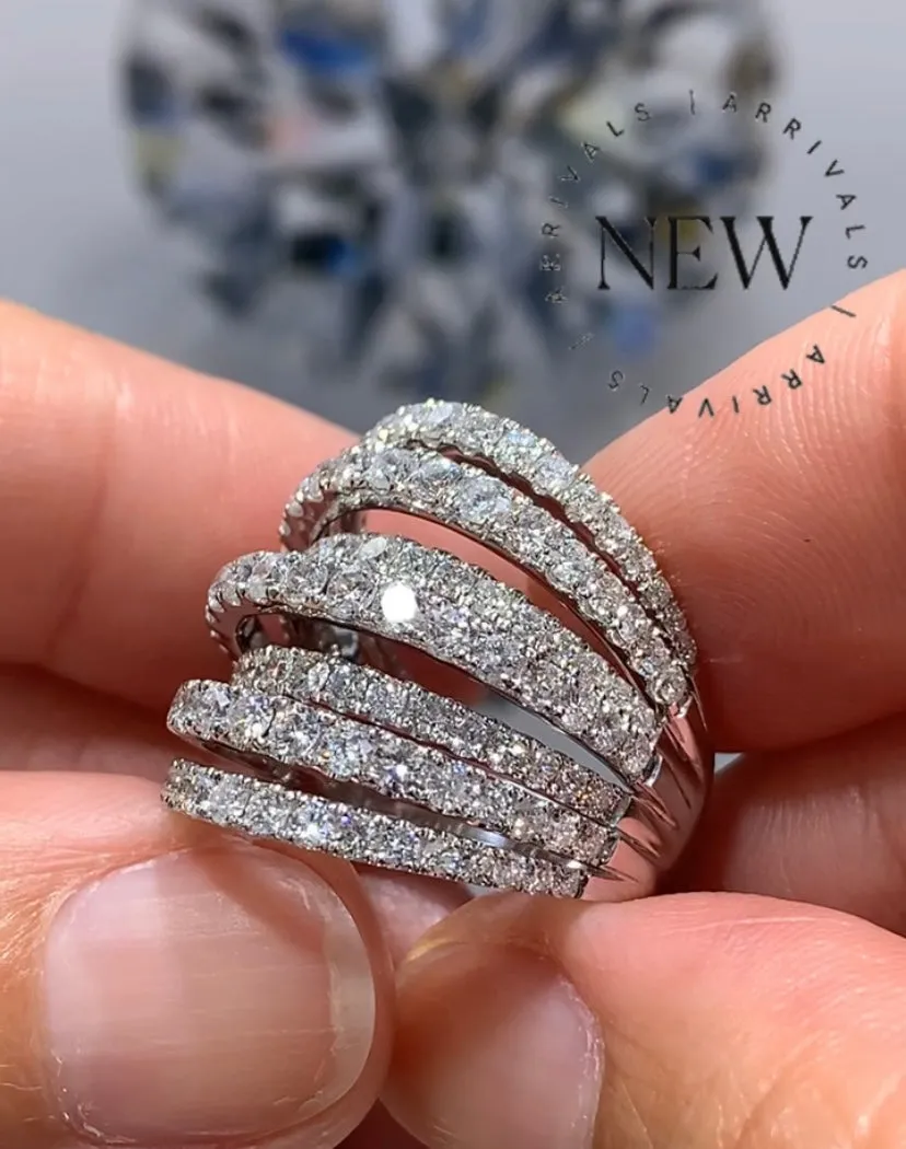 2.51ct tw Diamond Overlap Style White Gold Fancy Ring
