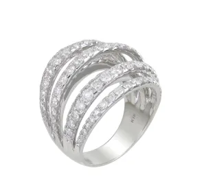 2.51ct tw Diamond Overlap Style White Gold Fancy Ring