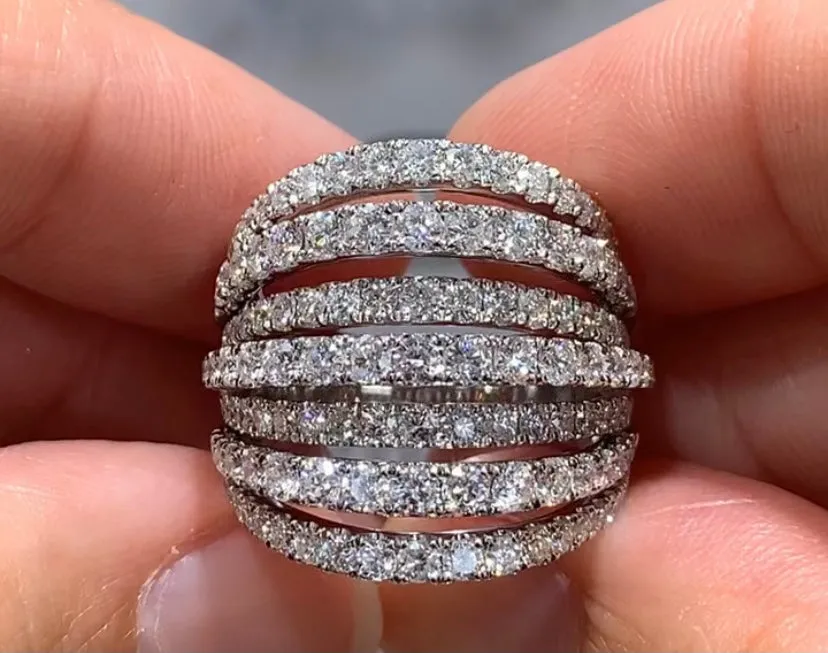 2.51ct tw Diamond Overlap Style White Gold Fancy Ring