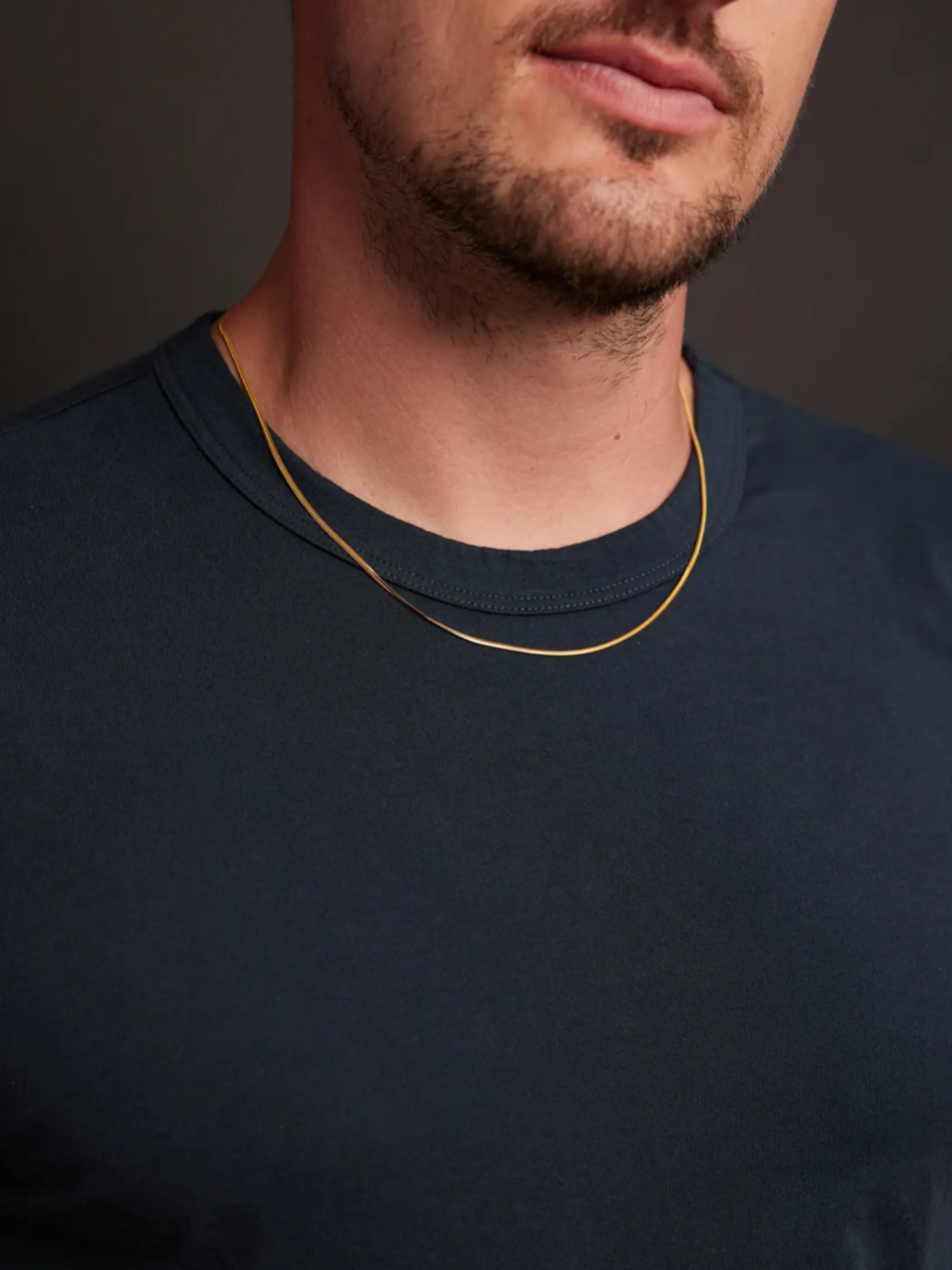 2mm Gold Plated Herringbone Chain