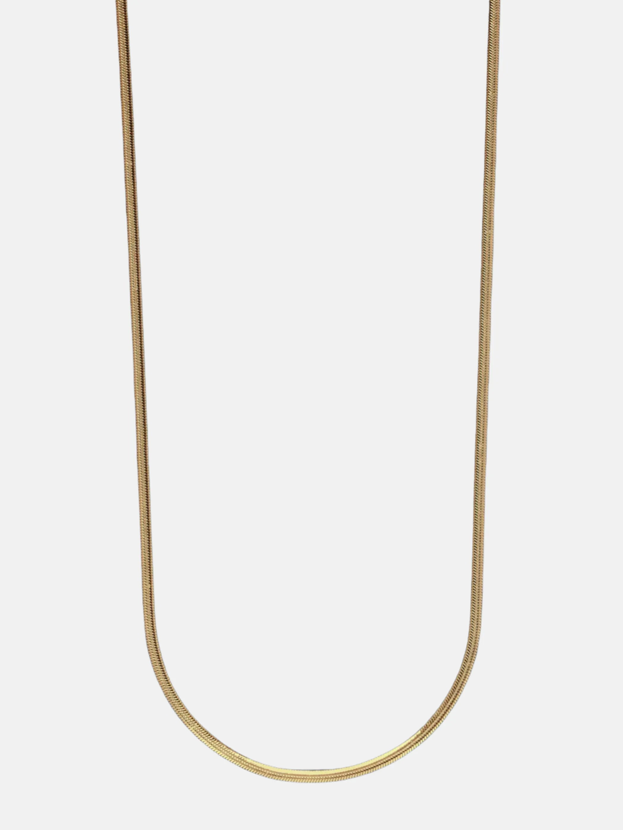 2mm Gold Plated Herringbone Chain