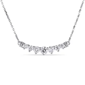 3/4 CT Diamond TW Necklace With Chain 14k White Gold GH I1;I2 Length (inches): 17   1.5 Ext.