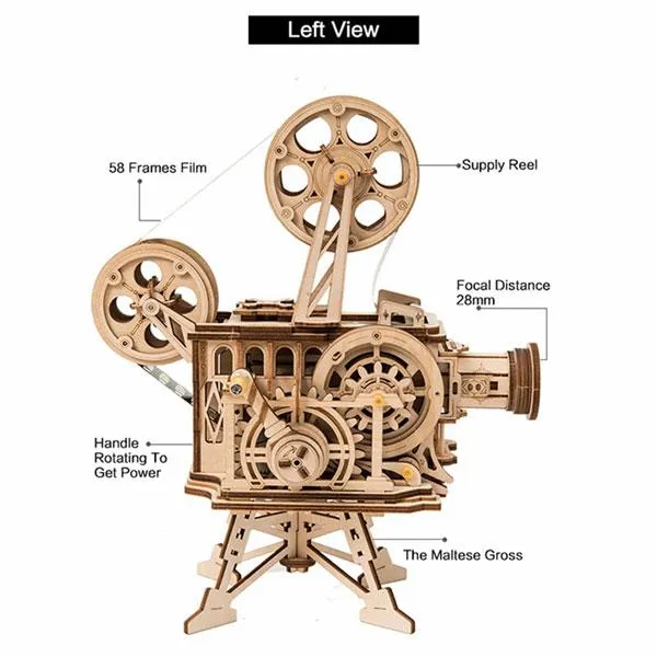 3D Puzzle - Hand Crank Projector