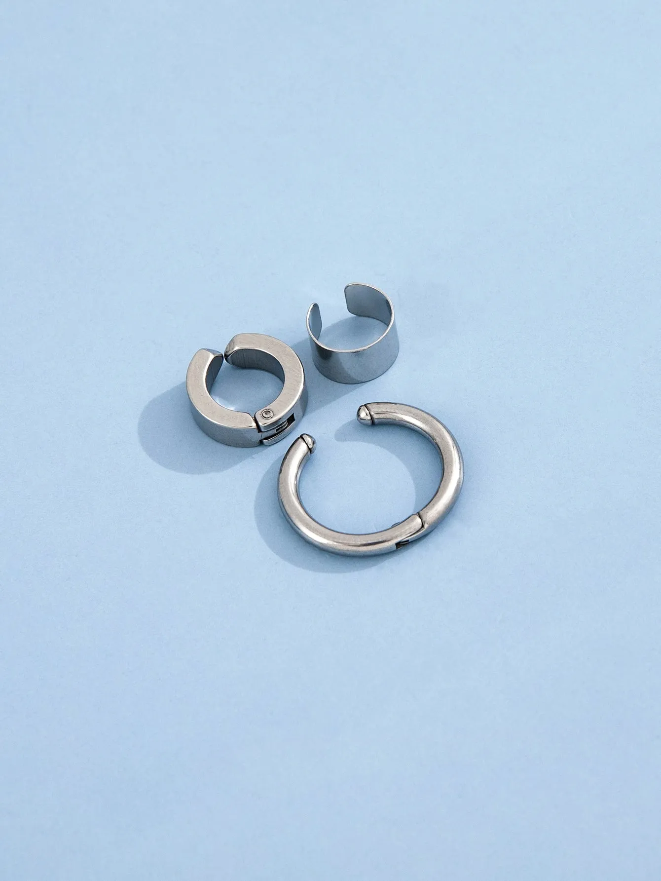 3pcs Simple Ear Cuff - Silver- FD ⚡