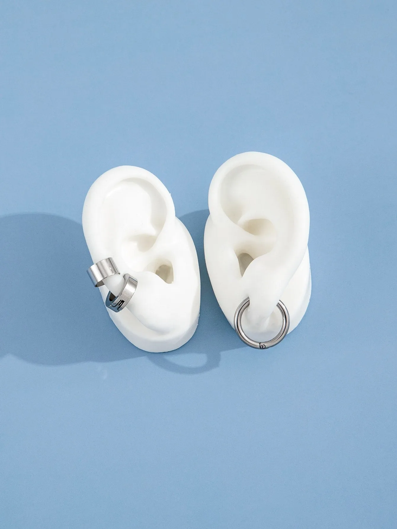 3pcs Simple Ear Cuff - Silver- FD ⚡