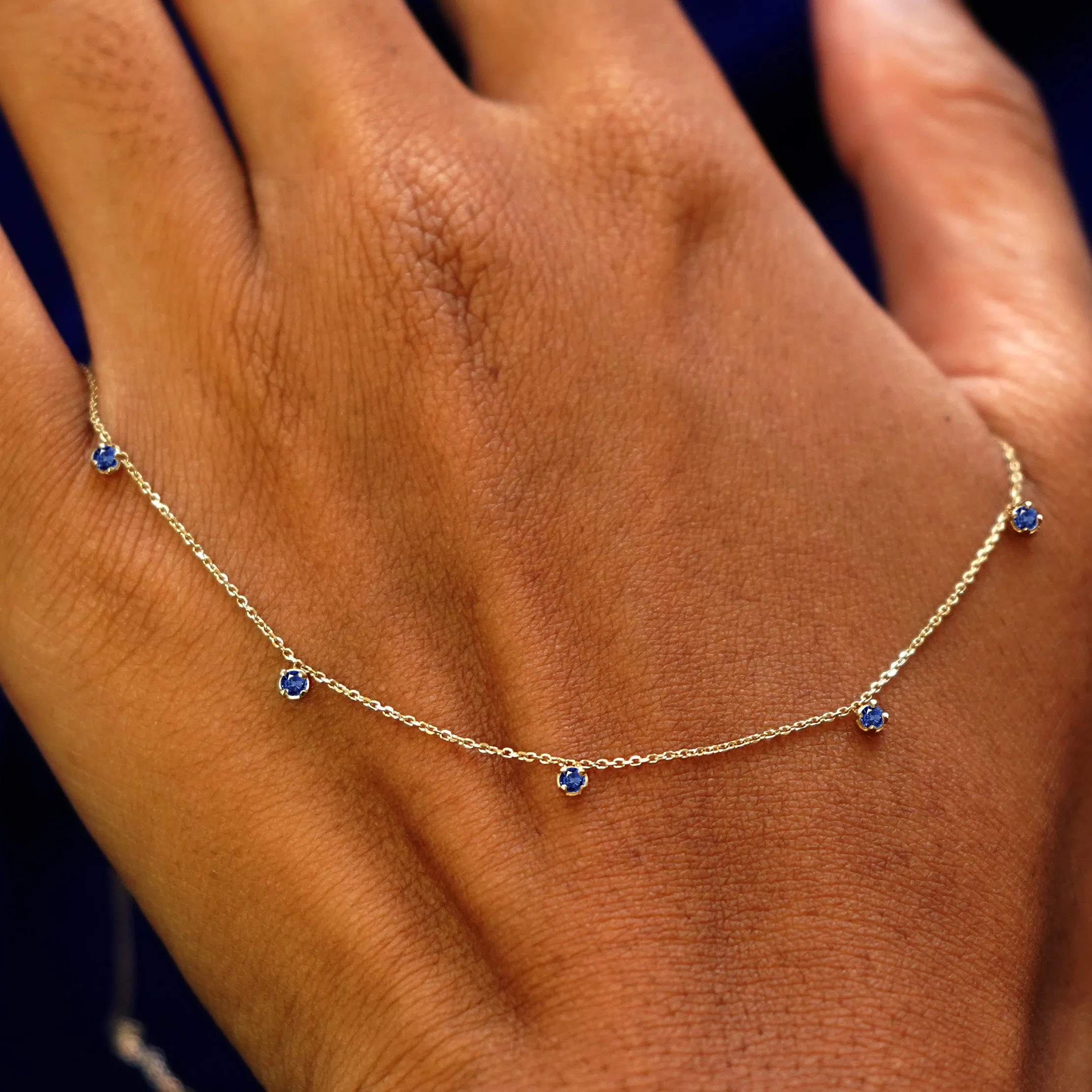 5 Gemstone Cable Necklace