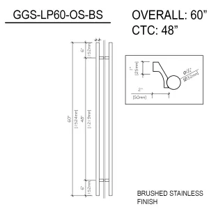 60" (48" CTC) Commercial LP - Offset (BS, PS, MBL)