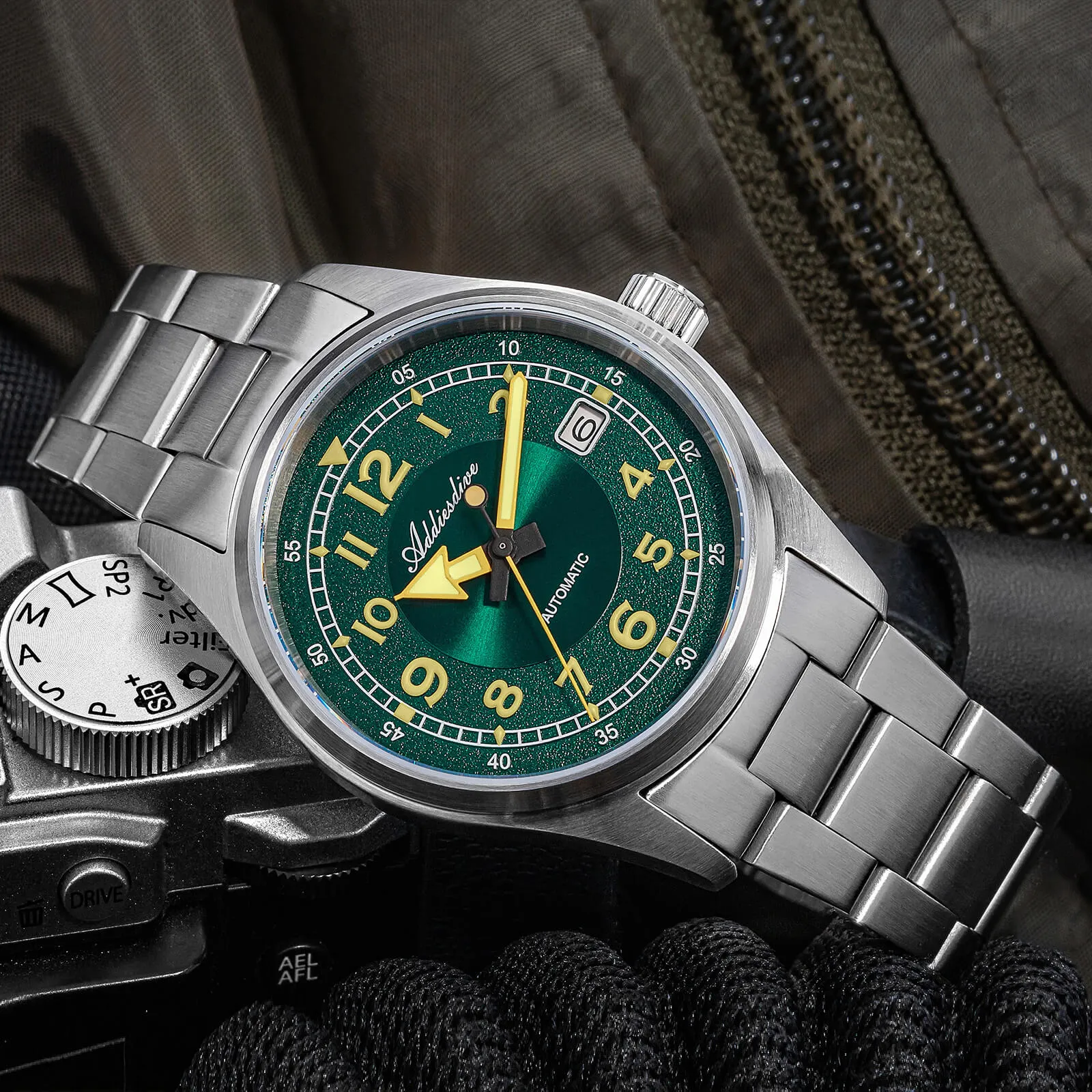 ADDIESDIVE 39mm Explore Retro Mechanical Men Watch AD2055