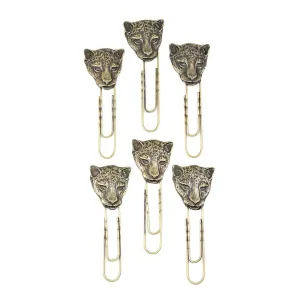Akija™ Kruger Cheetah Oversized Paper Clips - Set of 6