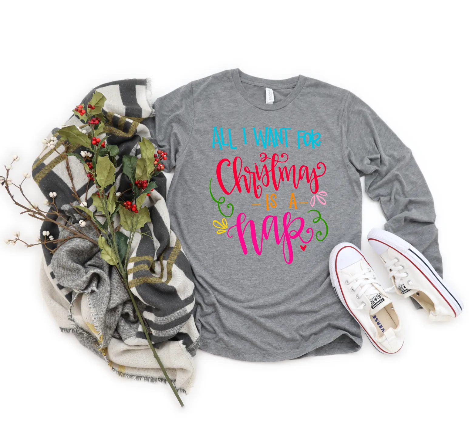 All I Want for Christmas is a Nap Adult Tee