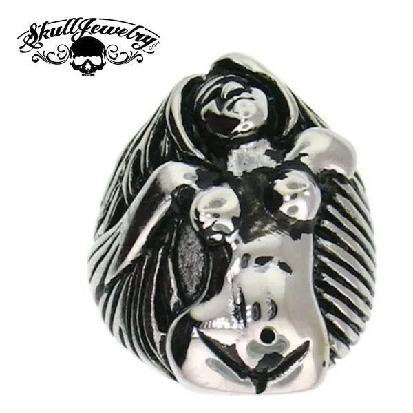 American Girl -Stainless Steel Nude Female Ring (672)