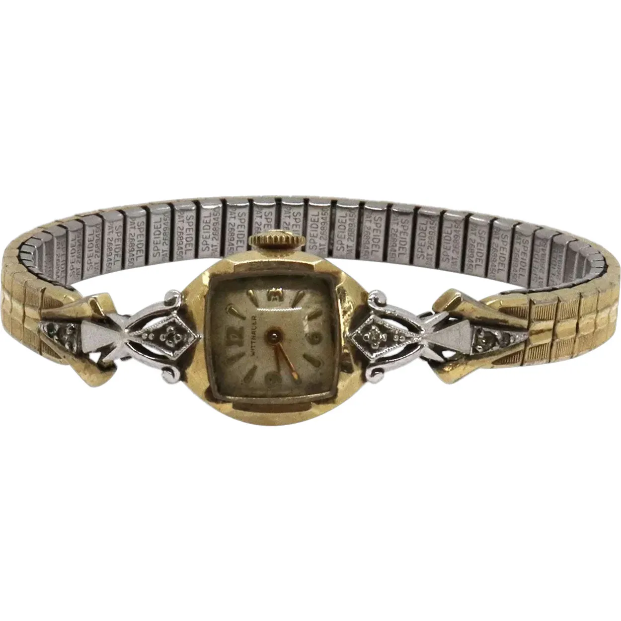 American Wittnauer 14 Karat Gold and Speidel Band Lady's Wristwatch