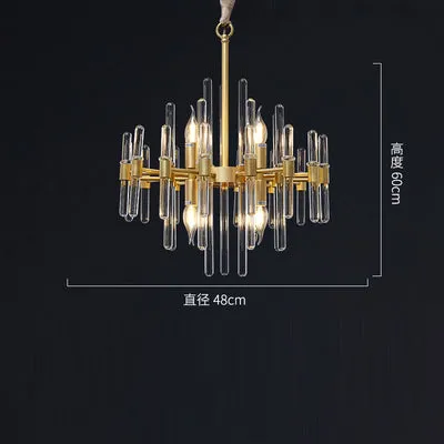 Antique Brass Crystal Chandelier