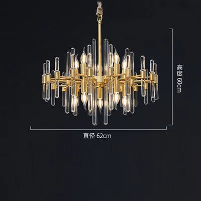 Antique Brass Crystal Chandelier