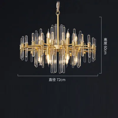 Antique Brass Crystal Chandelier