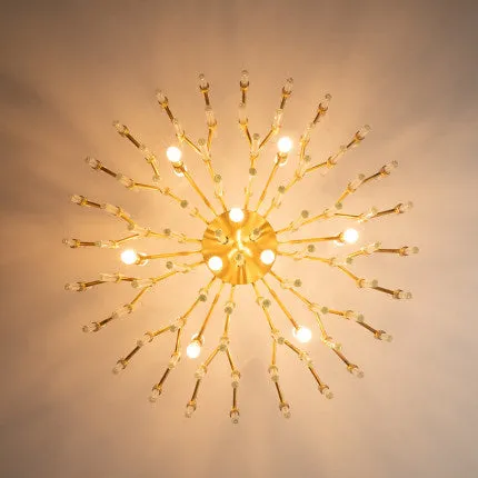 Antique Brass Crystal Chandelier
