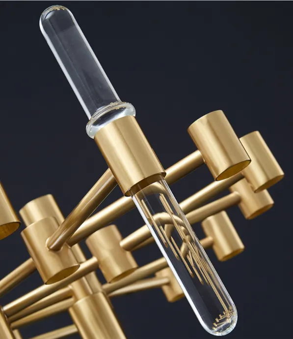 Antique Brass Crystal Chandelier