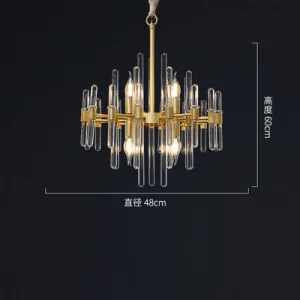 Antique Brass Crystal Chandelier
