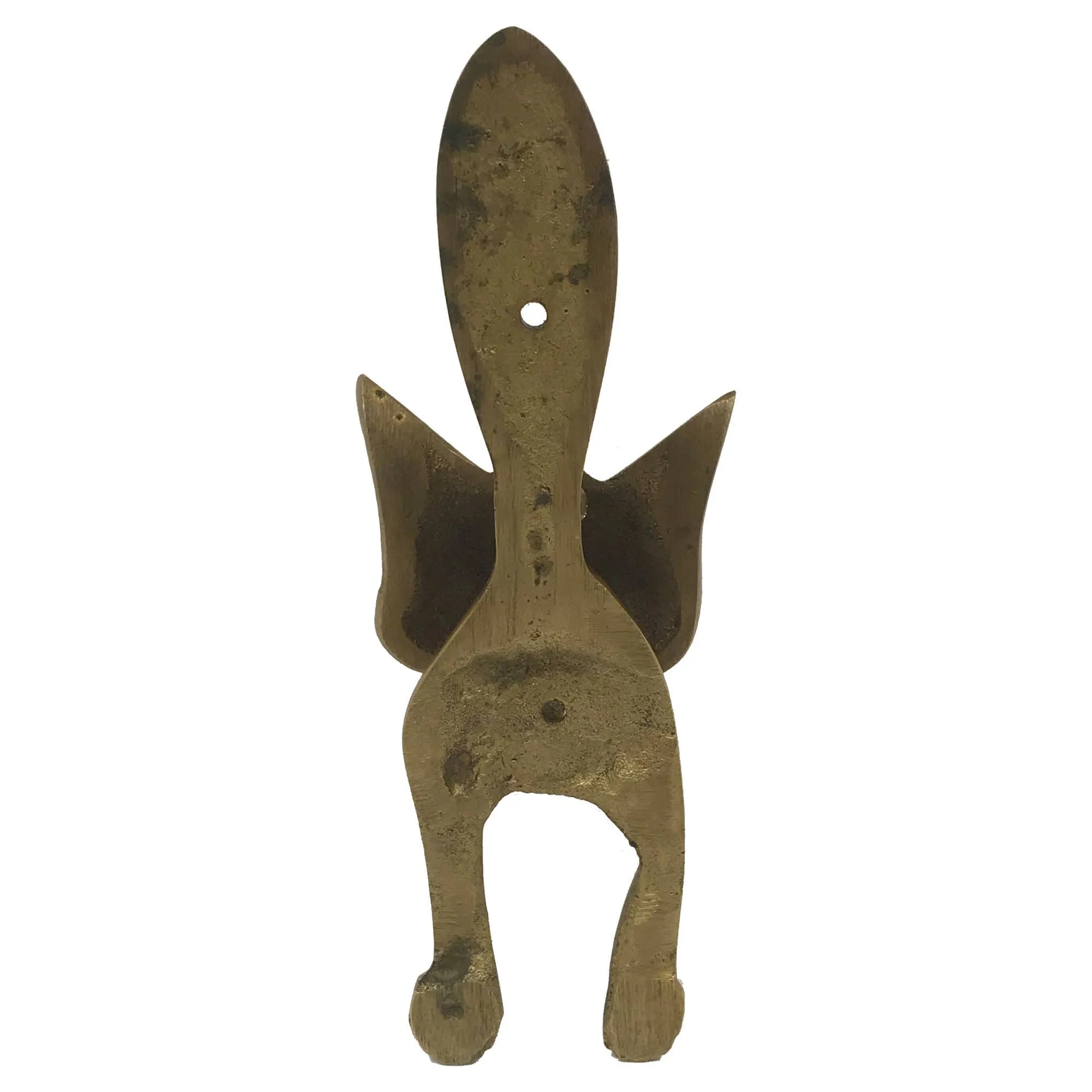 Antiqued Brass Fox Door Knocker - 6 1/4 “
